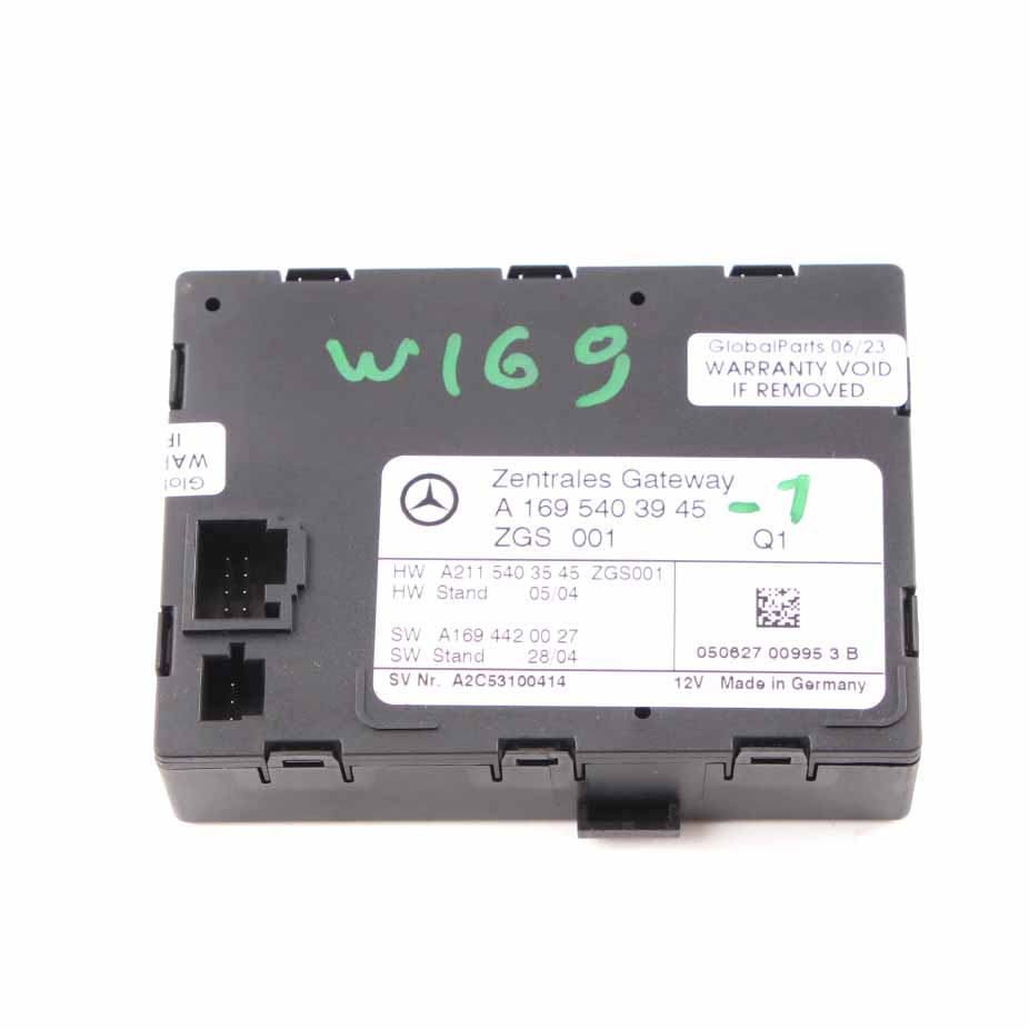 Mercedes W169 W245 Central Gateway Control Unit Module ECU A1695403945