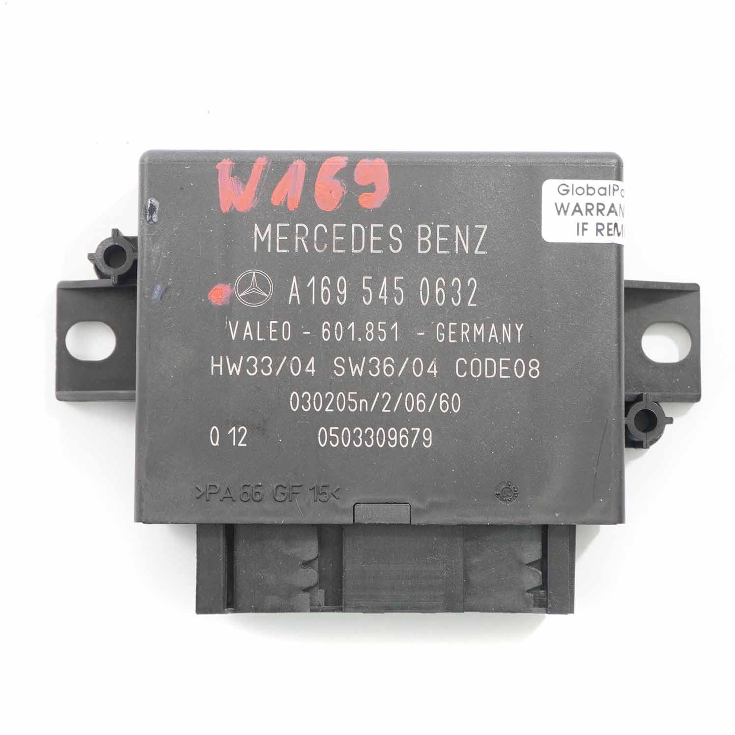 Mercedes W169 PDC Parking Distance Control Unit Module Rear A1695450632