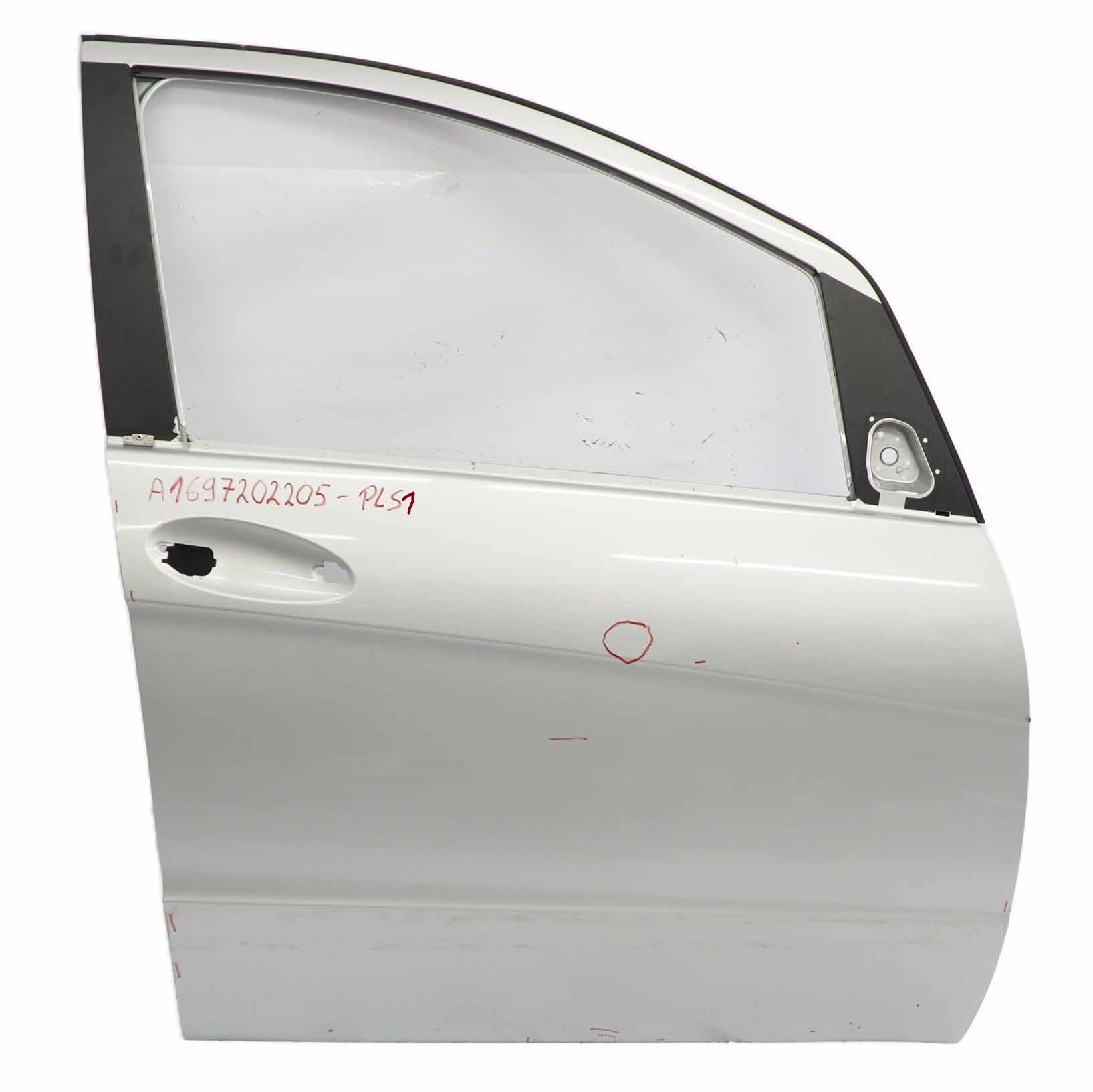 Front Door Mercedes W169 Right O/S Panel Polar Silver Metallic - 761