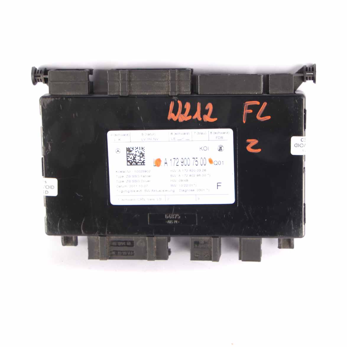 Seat Module Mercedes W204 Front Left N/S Memory Control Unit A1729007500