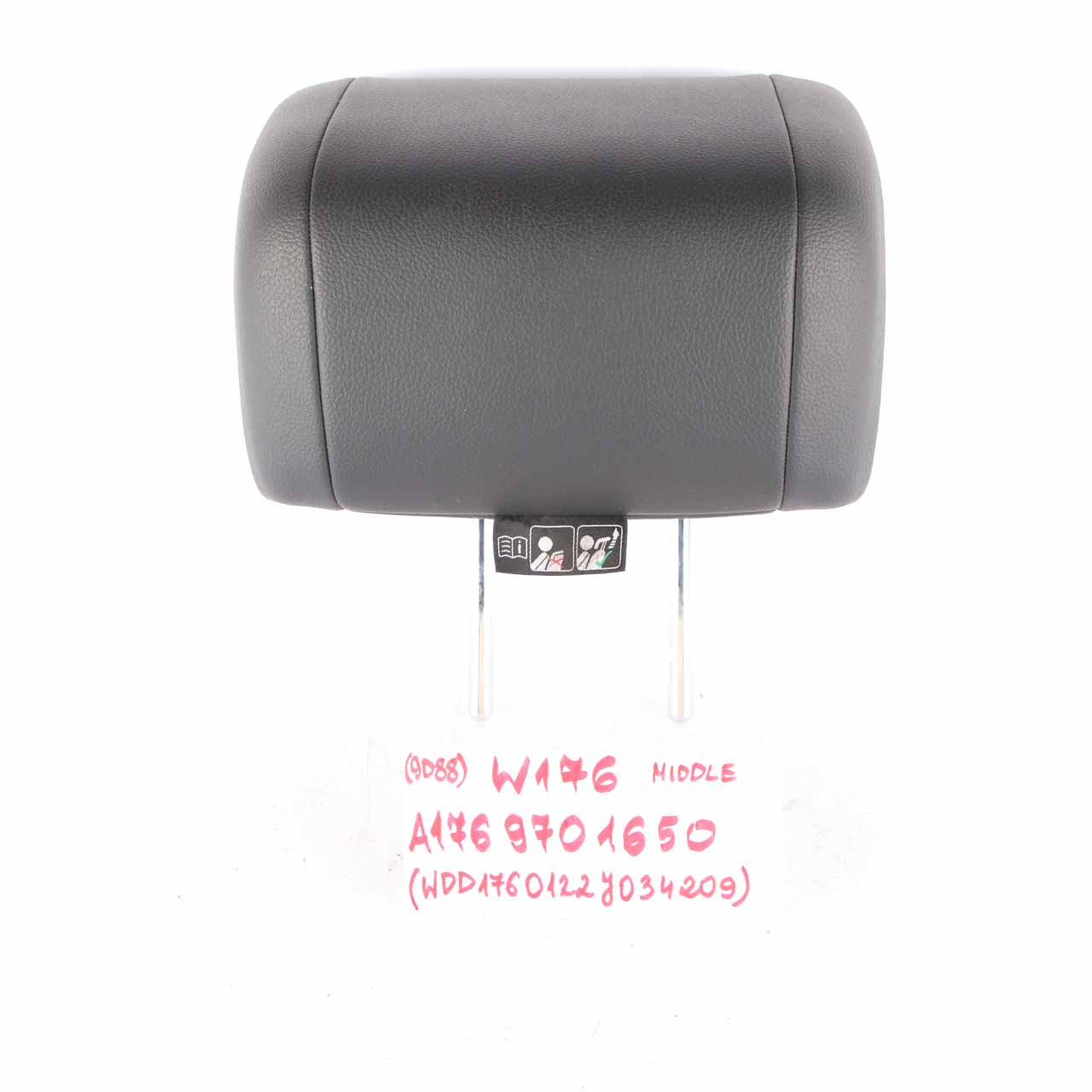 Mercedes W176 W246 Seat Headrest Rear Middle Head Rest Imitation Leather