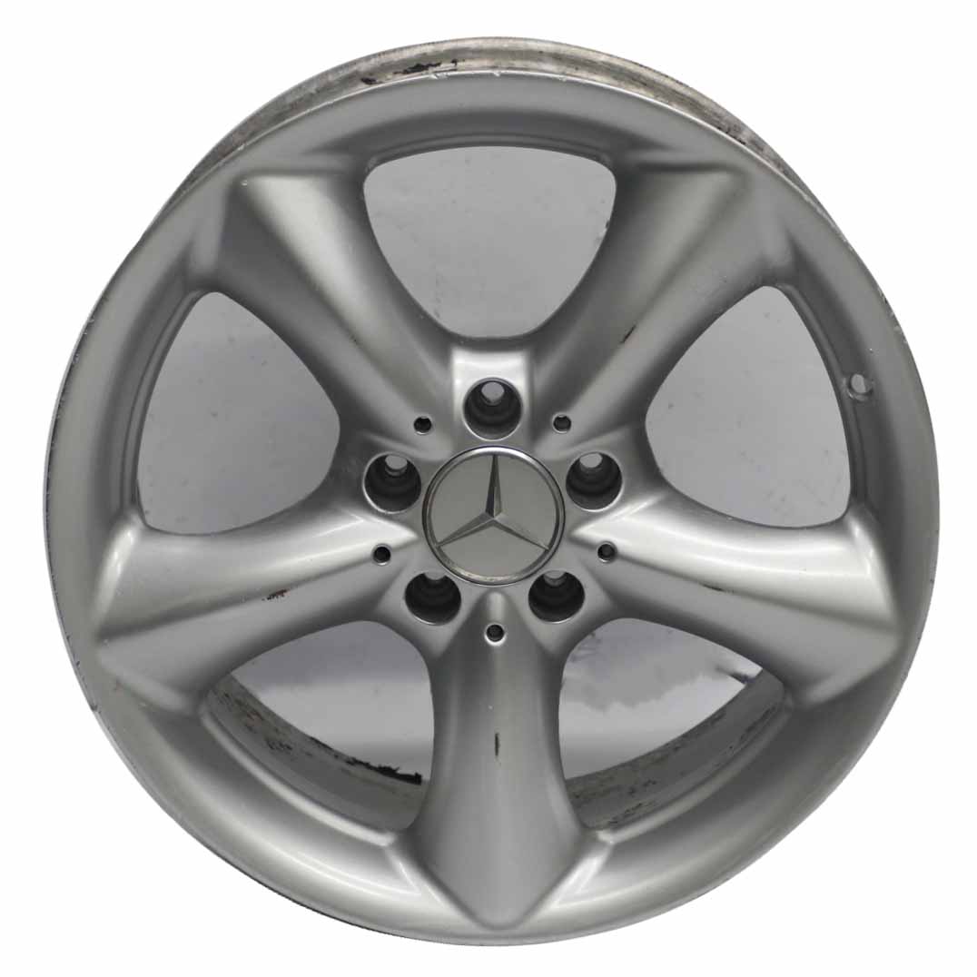 Mercedes W203 Silberne Leichtmetallfelge 5 Speichen 17" ET:34 8,5J A2034013502