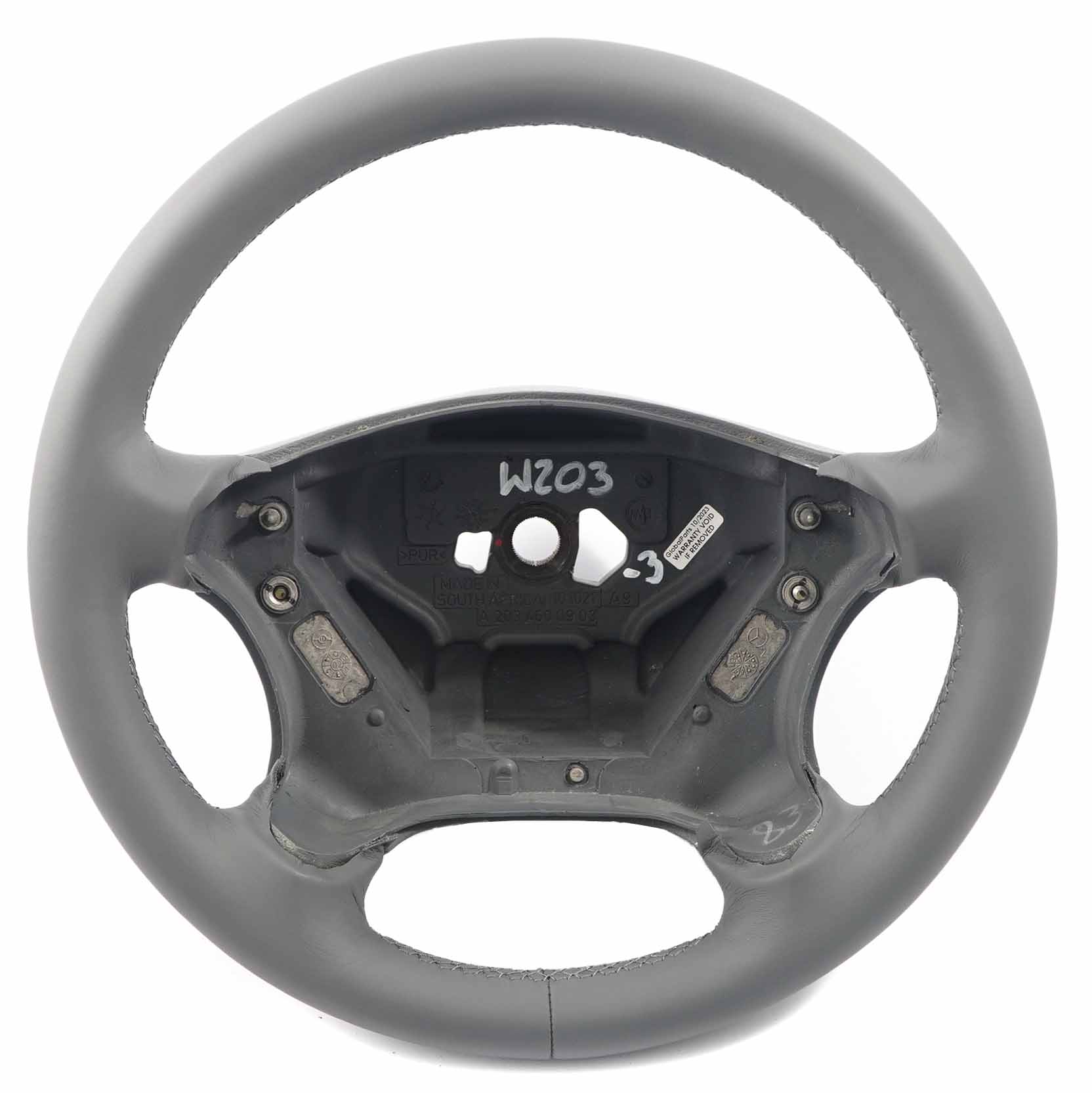 Mercedes W203 NEW Grey Leather Steering Wheel with Grey Threads