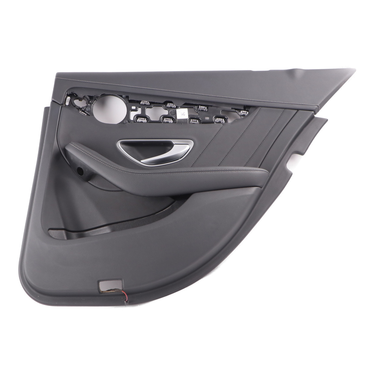 Hintere Türkarte Mercedes W205 Rechts Trim Panel Cover AMG Line Leder Schwarz