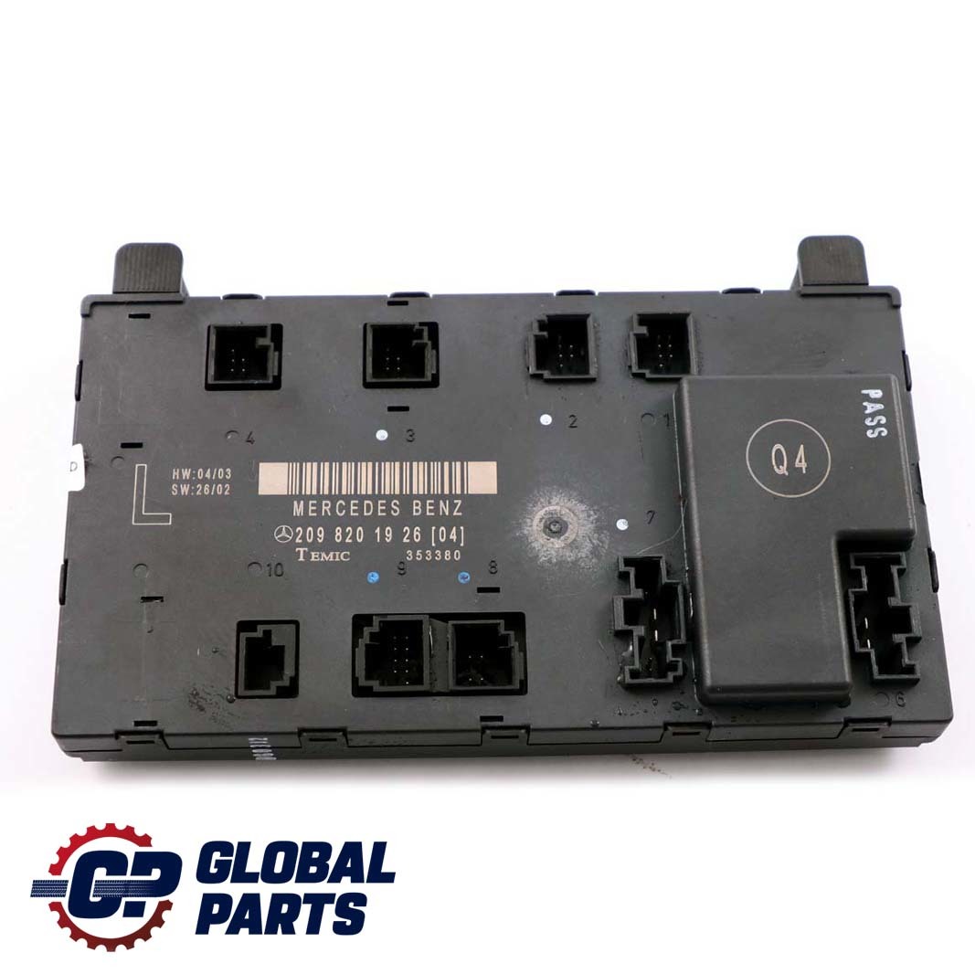 Mercedes C209 Door Control Module Front Left N/S A2098201926