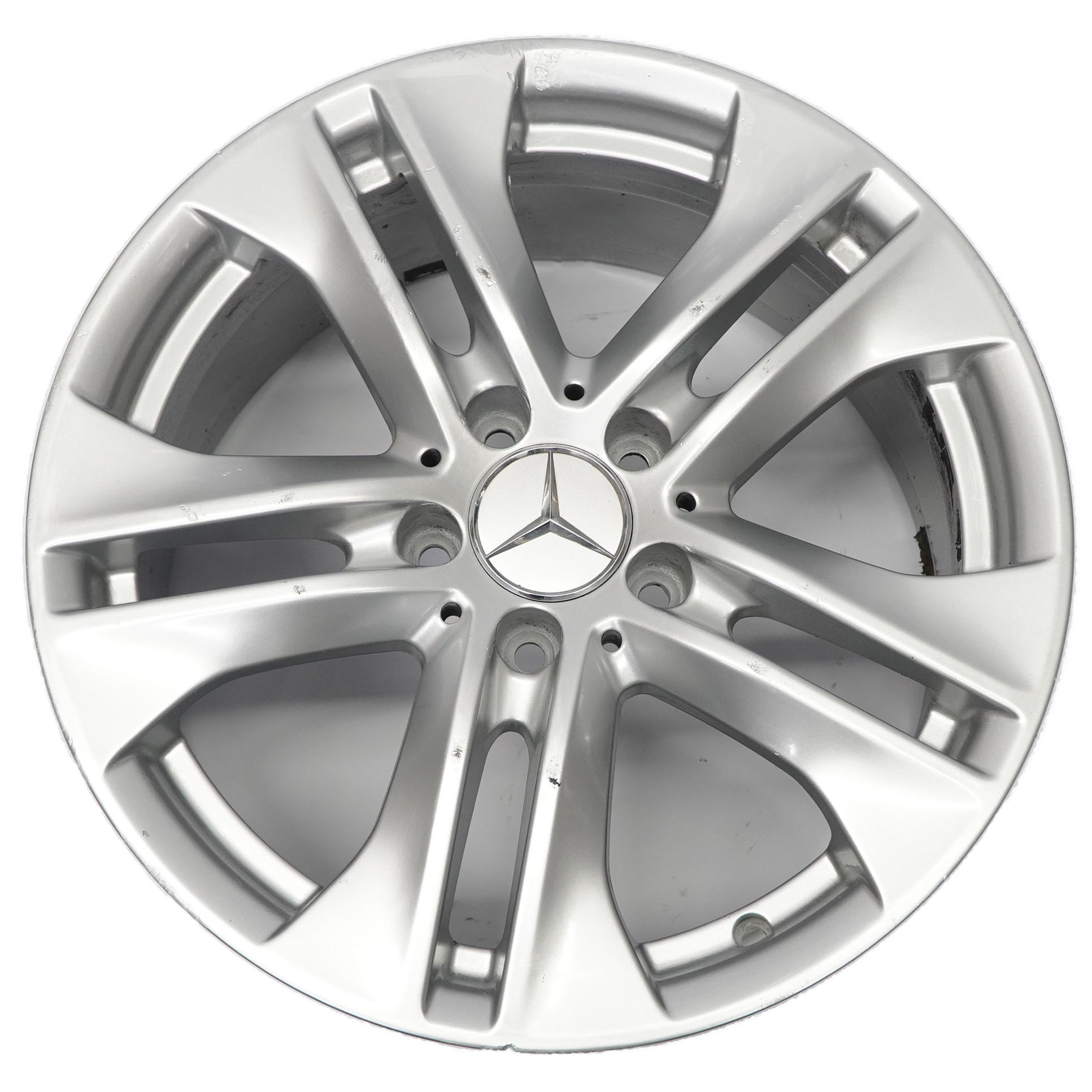 Mercedes W212 Silver Alloy Wheel Rim 5-Double Spoke 17" ET:48 8J A2124010902