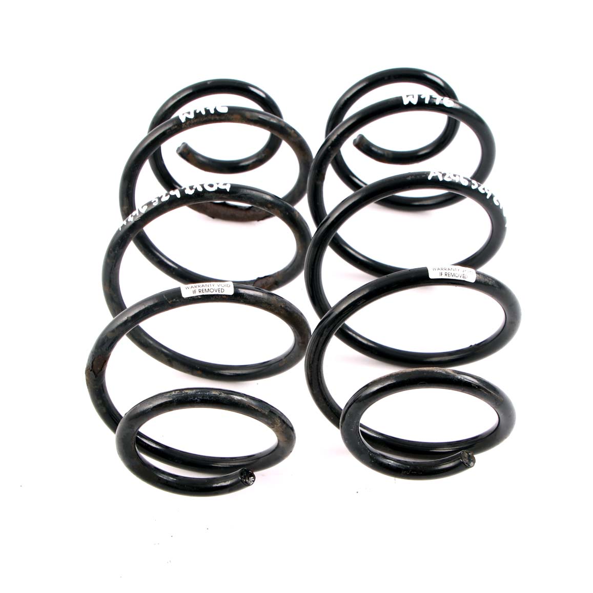 Mercedes W176 W246 Rear Coil Spring Suspension Set 3 X Brown Marks