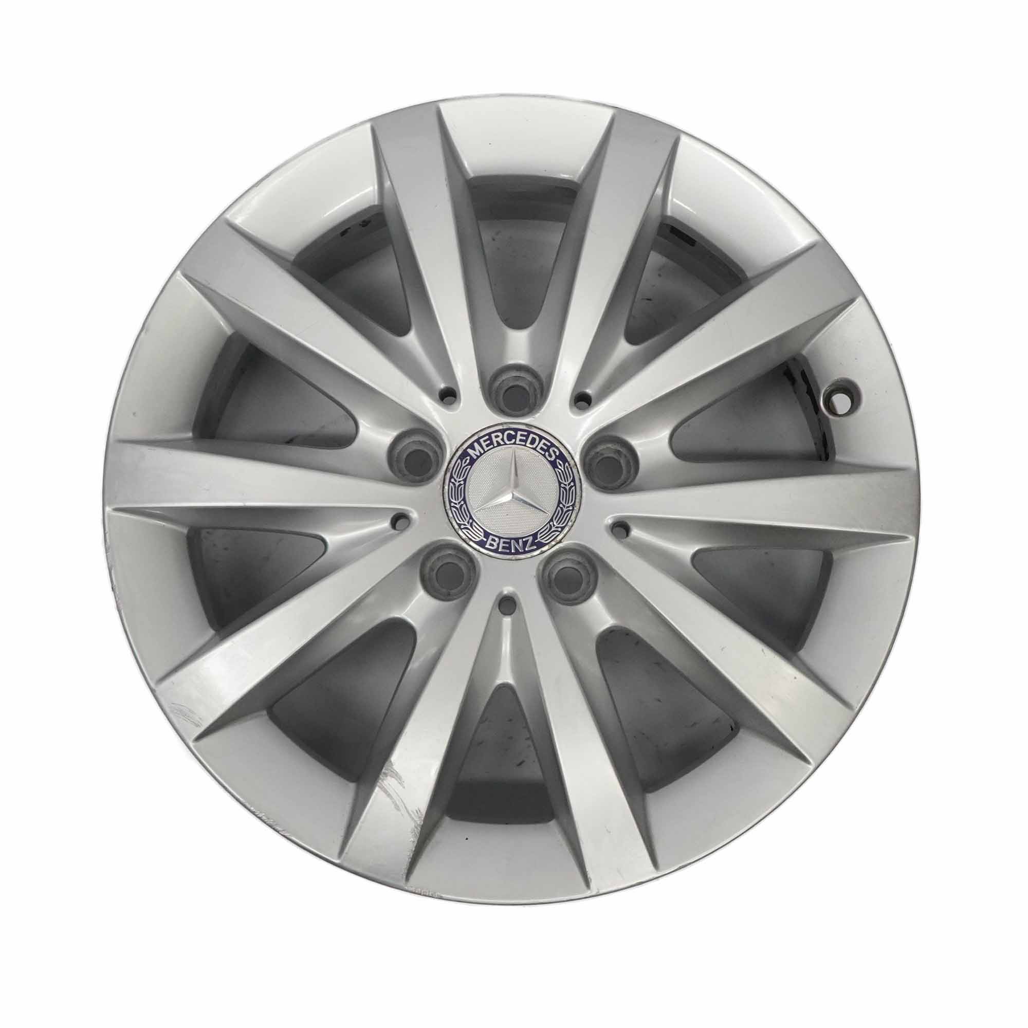 Mercedes W176 W246 Silber 10-Spoke Alufelge Alu Felge 16" ET:58 6,5J A2464010202