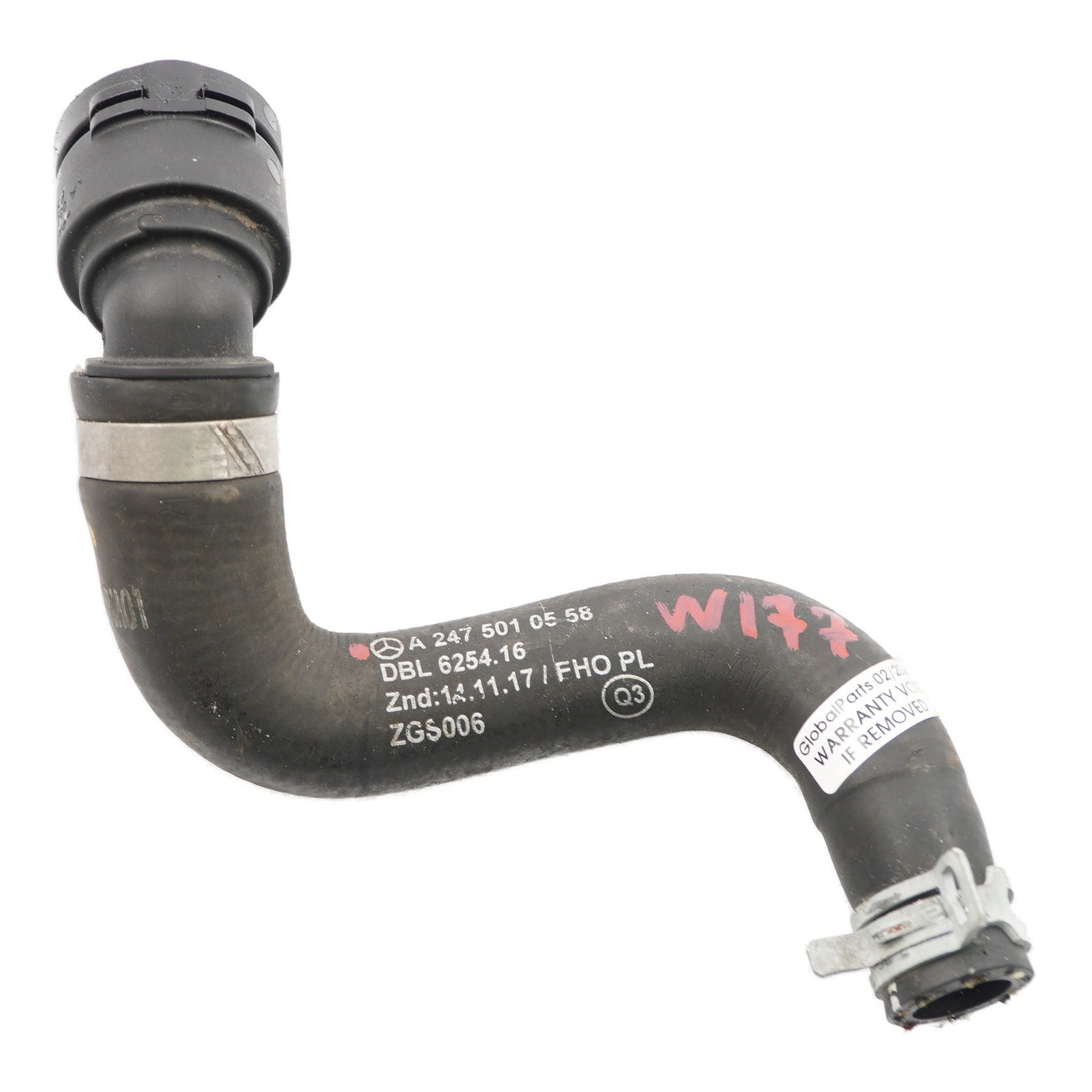 Mercedes W177 Coolant Hose Radiator Pipe Upper Left A2475010558