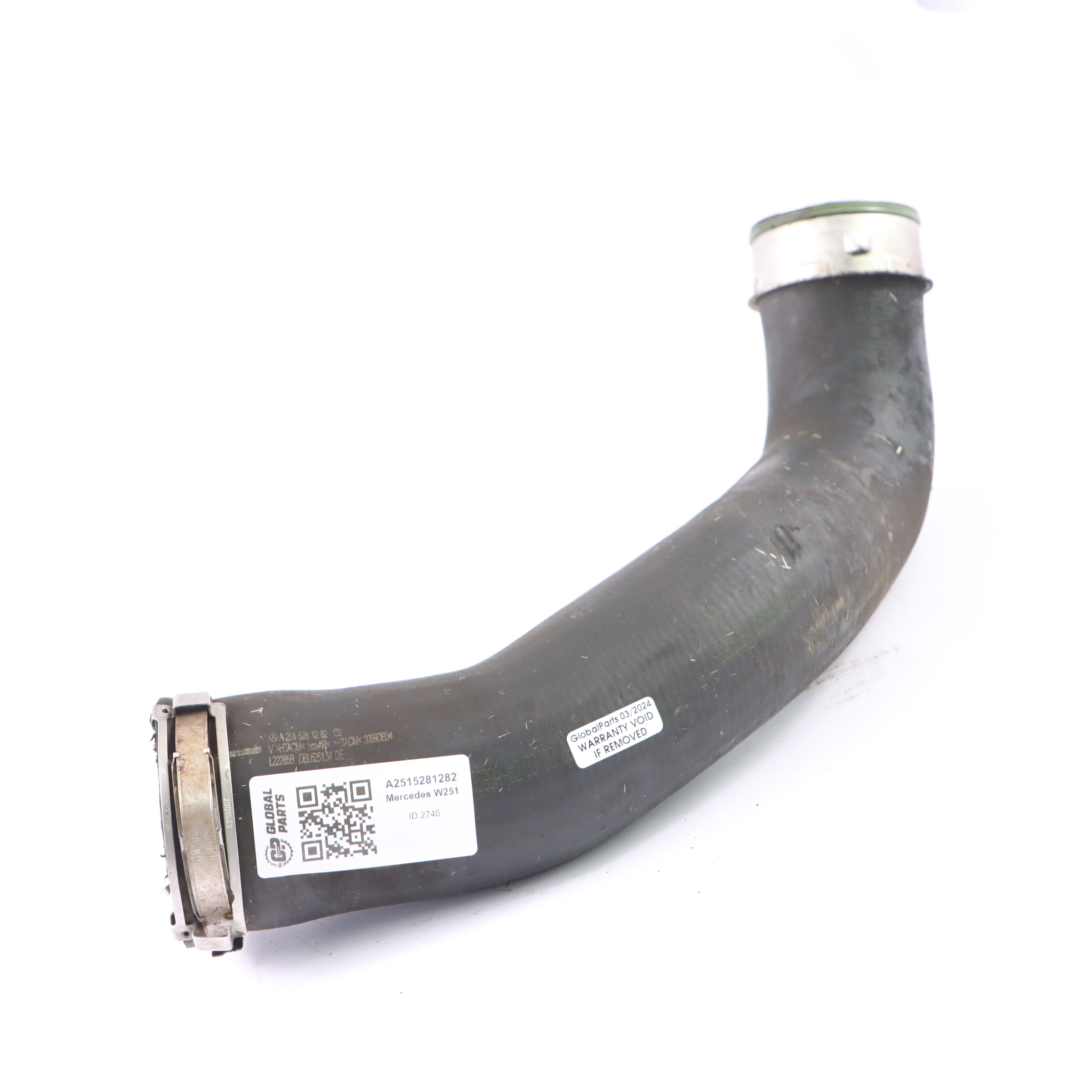 Mercedes W251 Diesel OM642 Intercooler Inlet Hose Turbocharger Line A2515281282