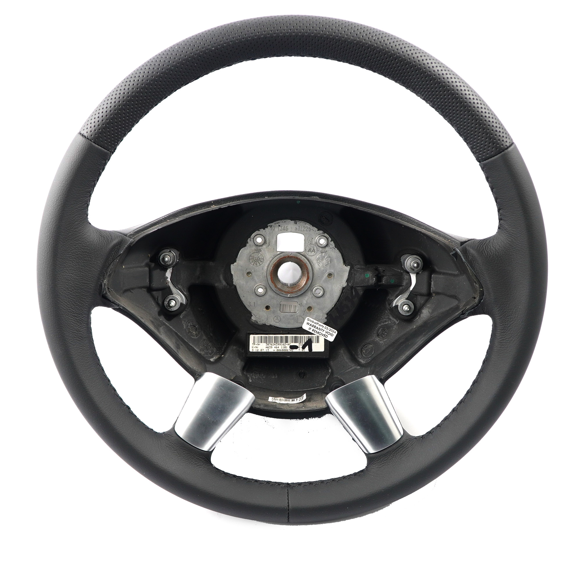 Mercedes Vito Viano W639 NEW Black Leather Steering Wheel Black Thread