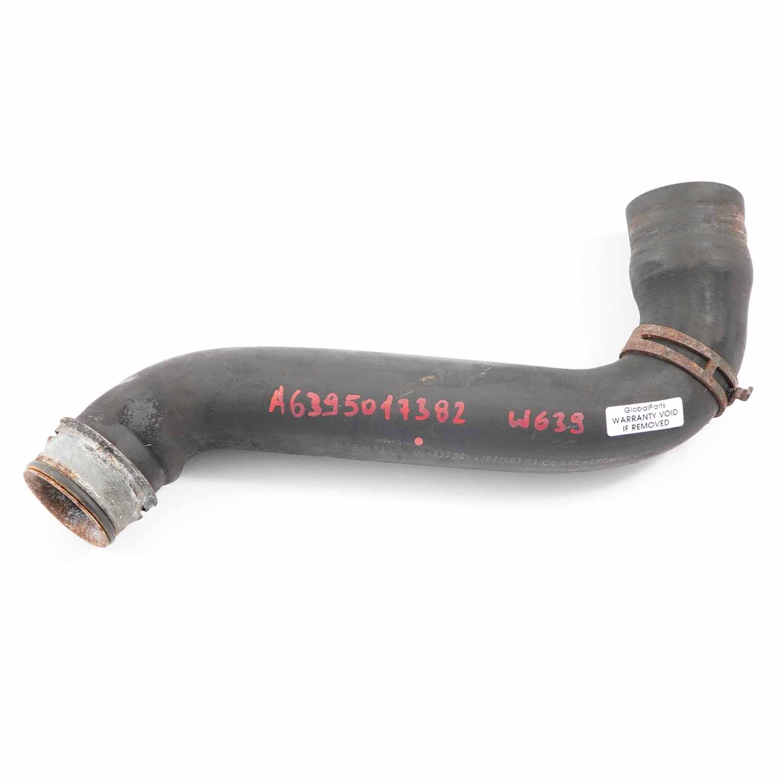 Water Pipe Mercedes W639 Engine Cooling Coolant Hose Line A6395017382