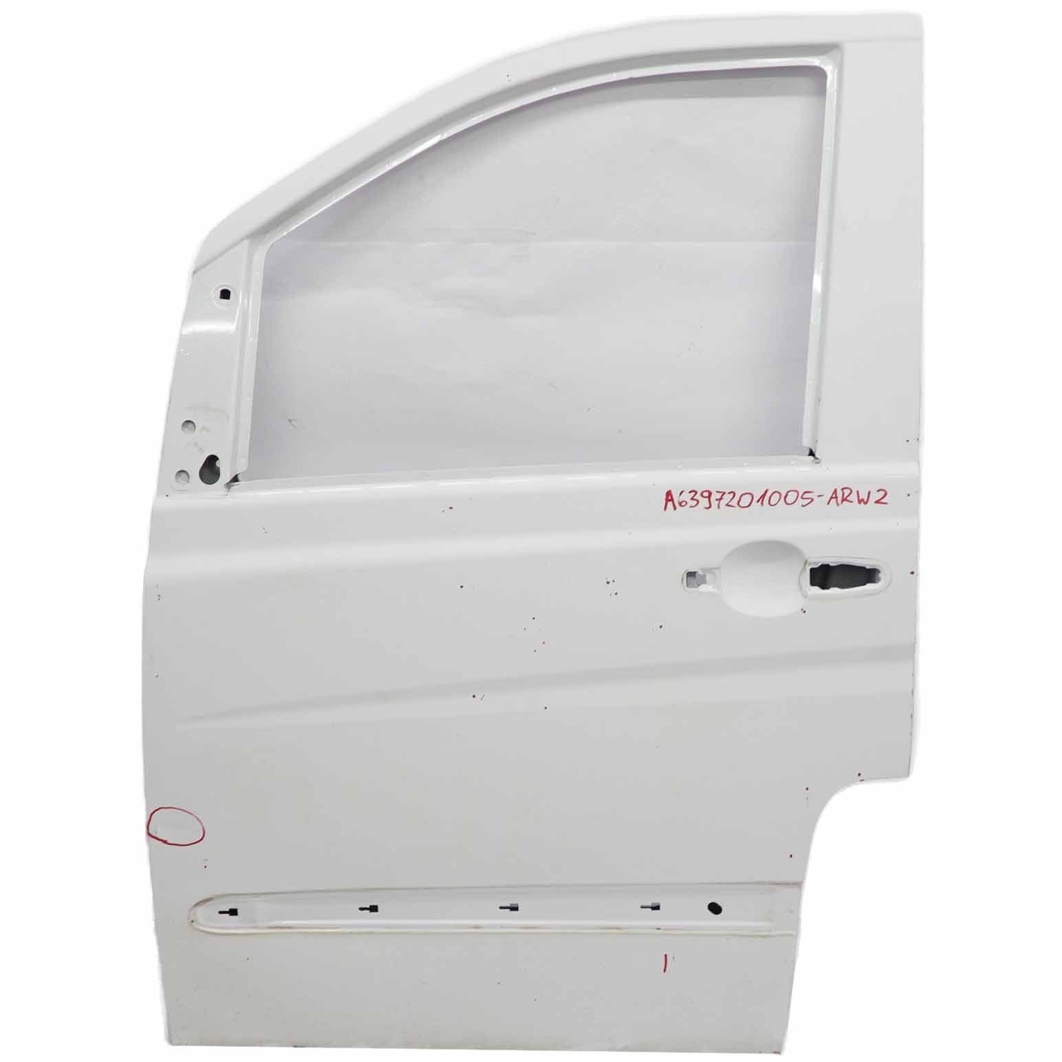 Mercedes Vito W639 Door Front Left Panel Shell N/S Arctic White - 9147