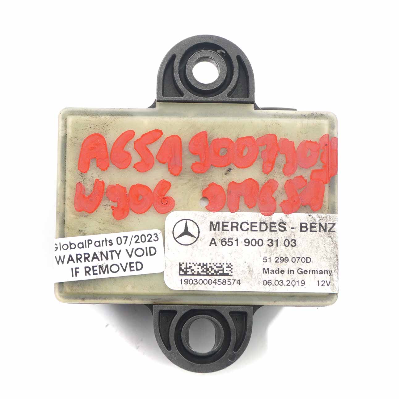 Mercedes W906 OM651 Diesel Glow Plug Relay Module Control Unit A6519003103