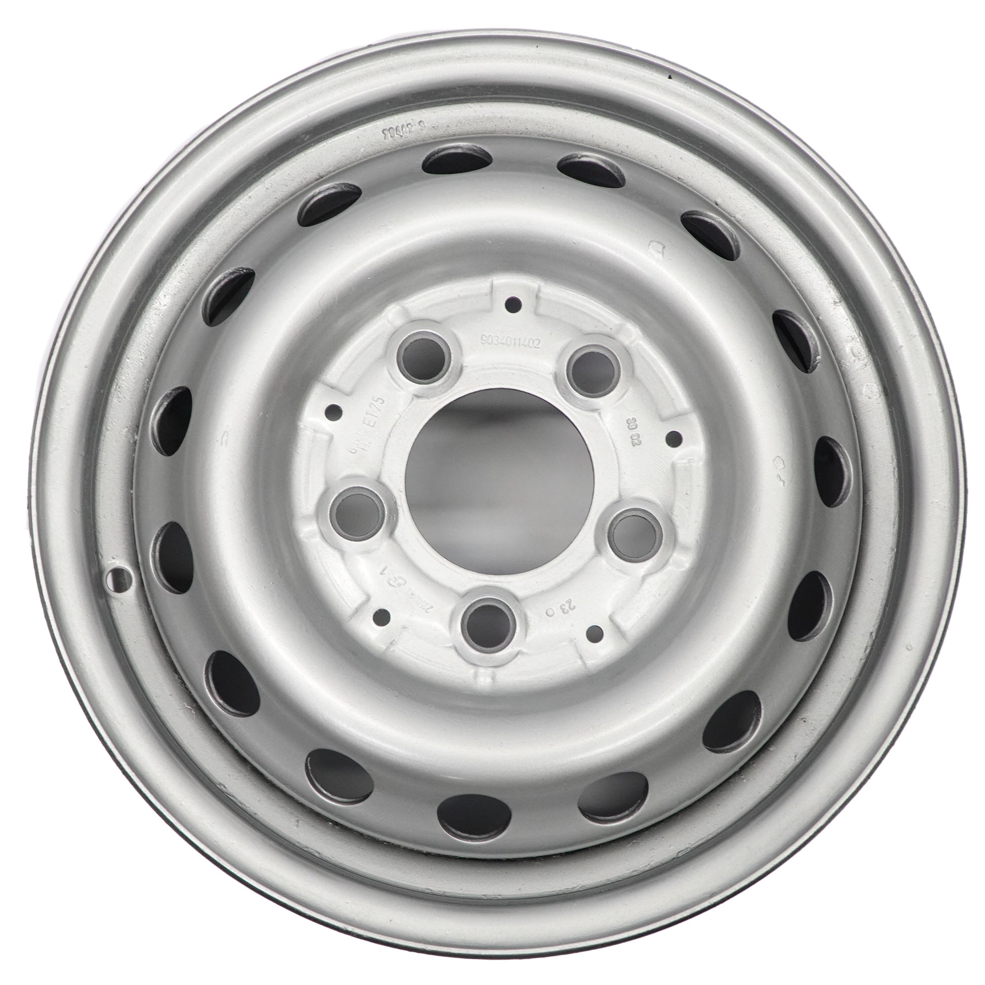 Mercedes Sprinter W901 W903 Silberne Stahl felge 15" 6J ET:75 9034011402