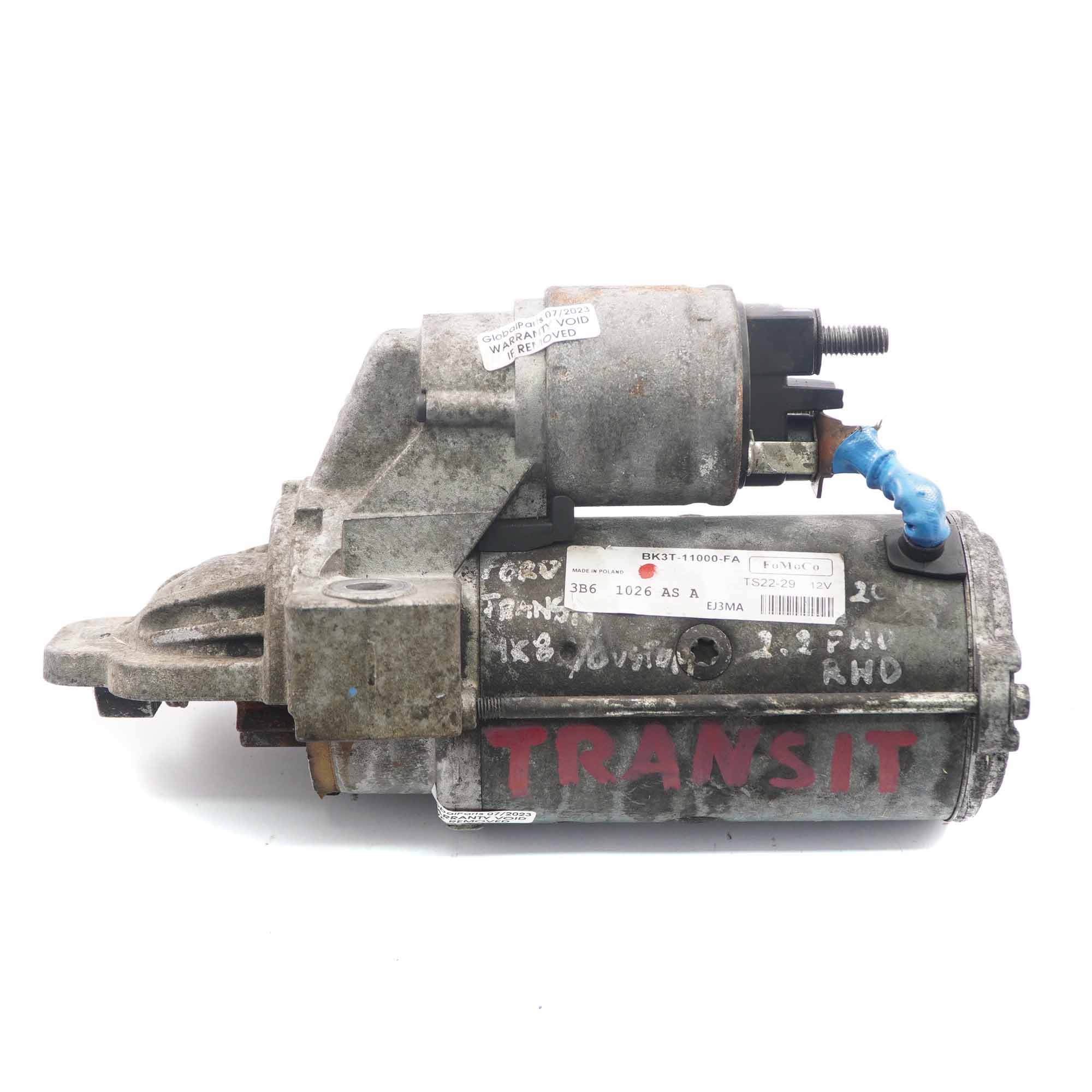 Starter Motor Ford Transit 2.2 TDCI Diesel Engine BK3T11000FA