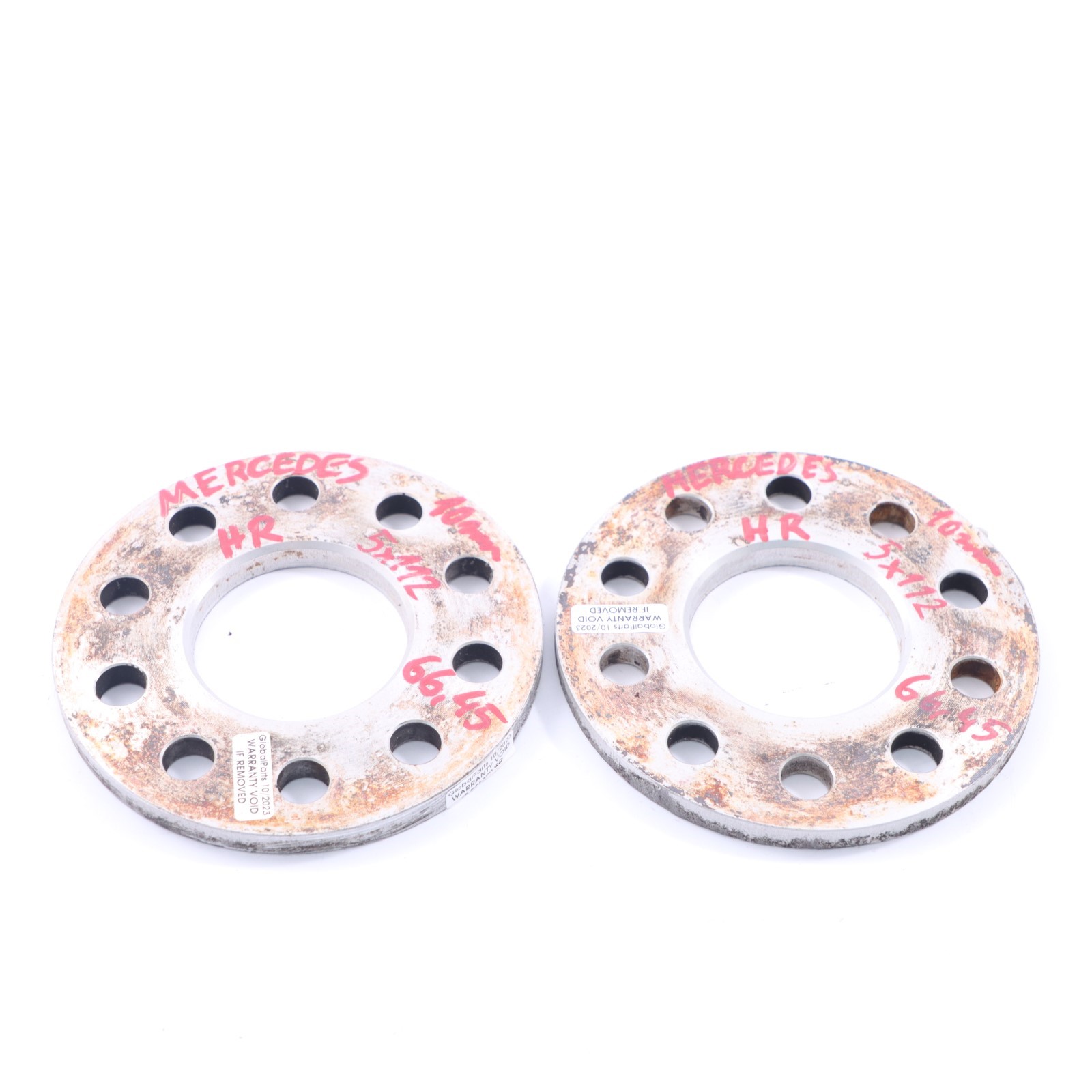 H&R Alloy Wheel Spacers Hubcentric Shims Mercedes 5x112 66,45mm 10mm 