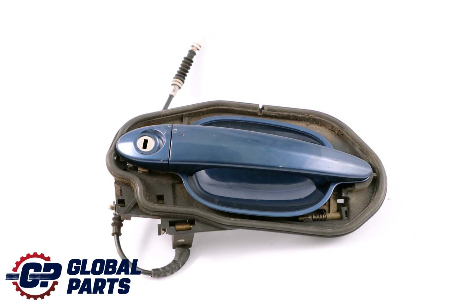 BMW 5 Series E60 E61 Outside Door Handle Rear Left N/S Mysticblau Blue