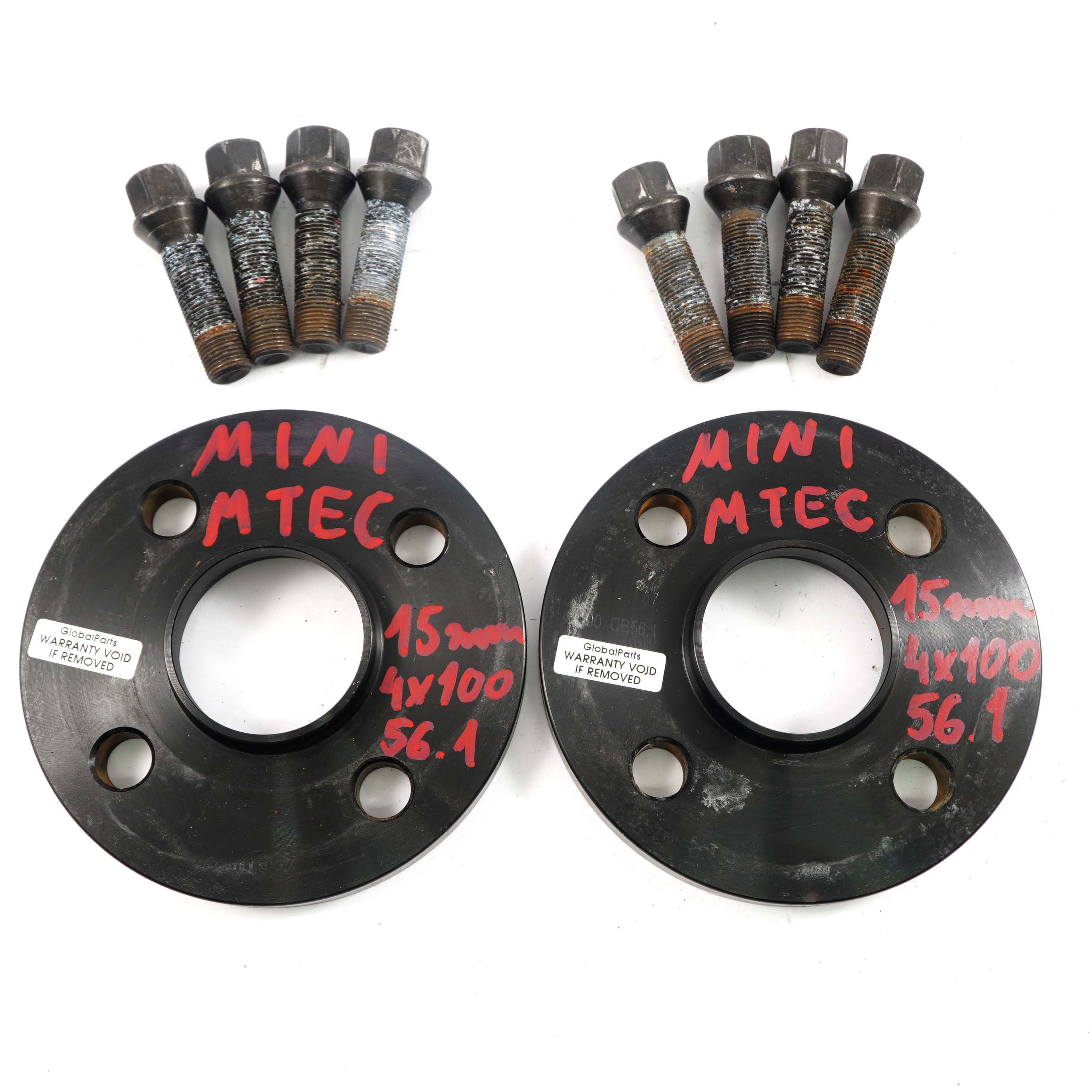 MTEC Alloy Wheel Spacers Hubcentric Shims Mini 4x100 56.1mm 15mm + Bolts