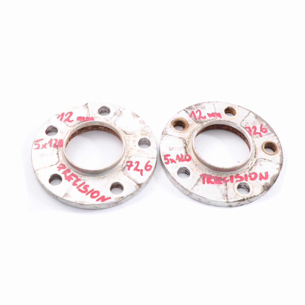 Alloy Wheel Spacers Hubcentric Shims Precision BMW 5x120 72.6mm 12mm