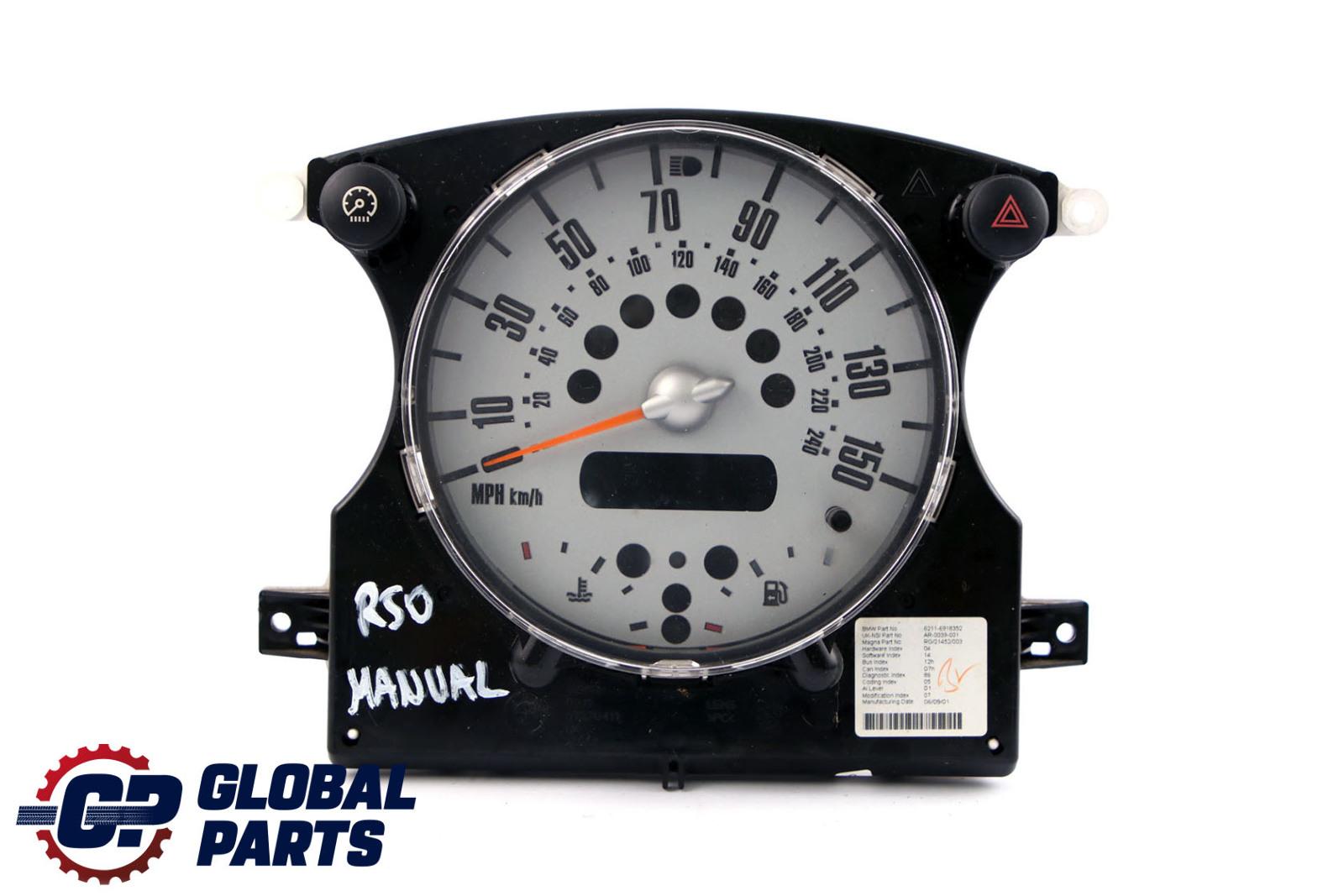 Mini Cooper One R50 R52 Speedometer Speedo Clock Instrument Cluster 6918352