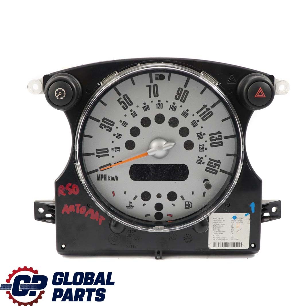 Mini Cooper One R50 R52 Speedometer Speedo Clock Instrument Cluster Automatic