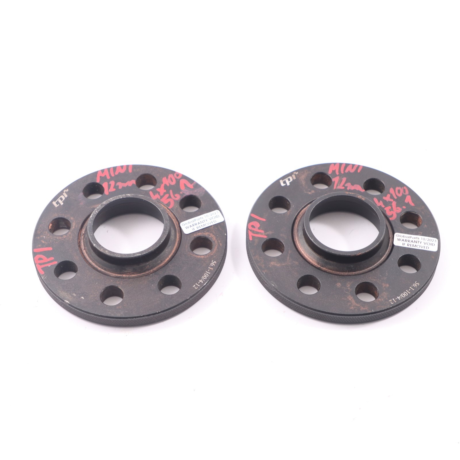 TPI Alloy Wheel Spacers Hubcentric Shims Mini 4x100 56.1mm 12mm