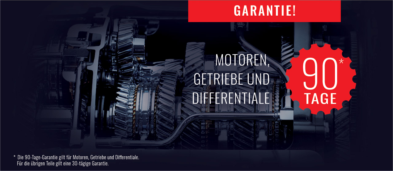 90-tägige Garantie auf Motoren, Getriebe und Differenziale – über 150.000 Autoteile bei Global Parts verfügbar