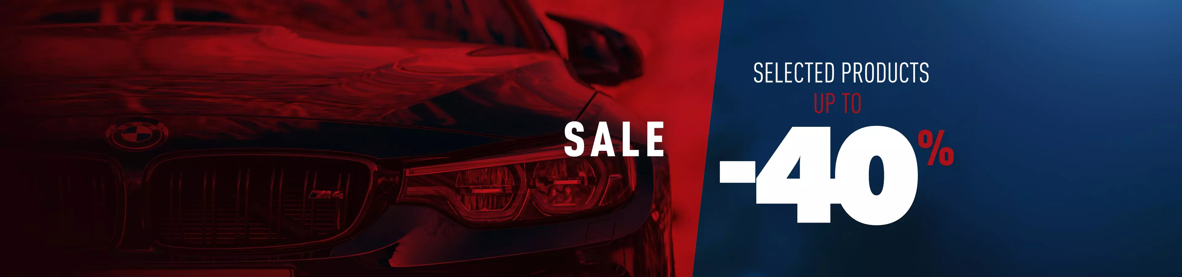 Automotive store Global Parts – sale banner: selected products up to -40%