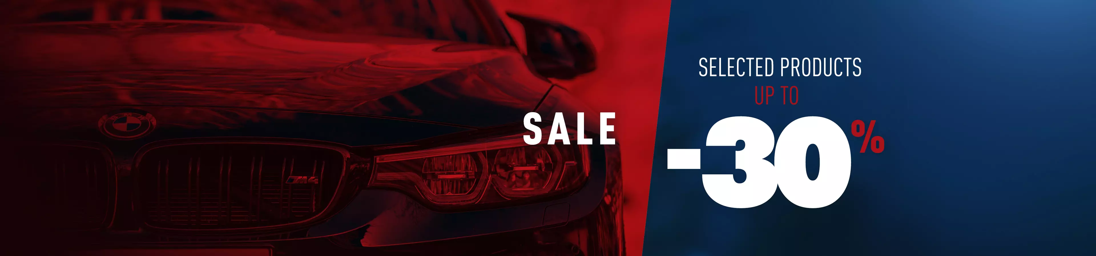 Automotive store Global Parts – sale banner: selected products up to -30%