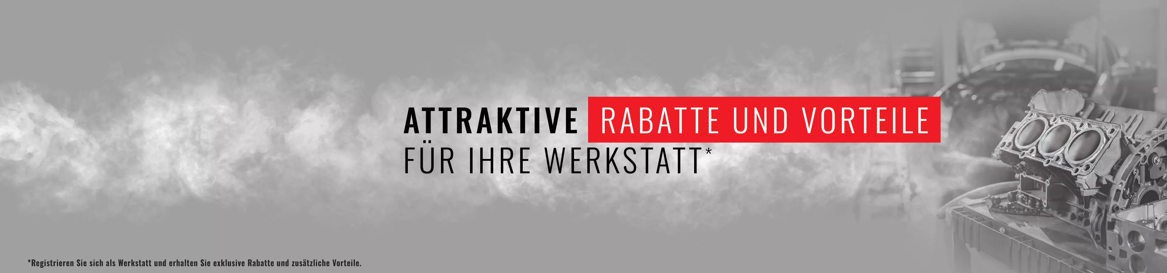 Global Parts – Banner: Attraktive Rabatte und Vorteile für Ihre Werkstatt. Als Werkstatt registrieren und exklusive Rabatte sowie zusätzliche Vorteile erhalten.