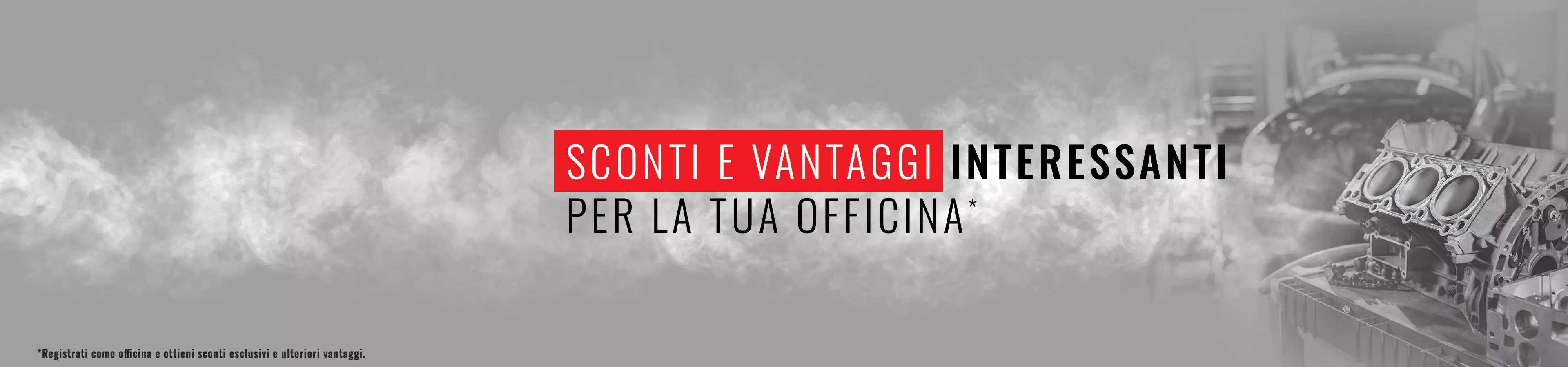 Global Parts – banner: sconti e vantaggi interessanti per la tua officina. Registrati come officina per ottenere sconti speciali e benefici aggiuntivi.