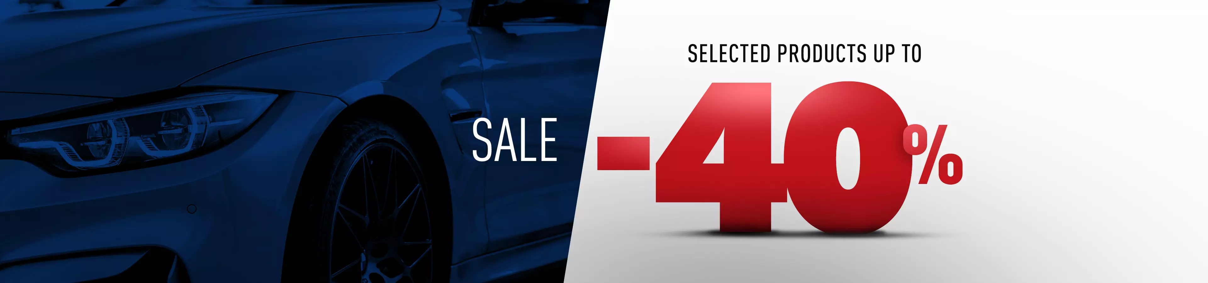 Automotive store Global Parts – sale banner: selected products up to -40%