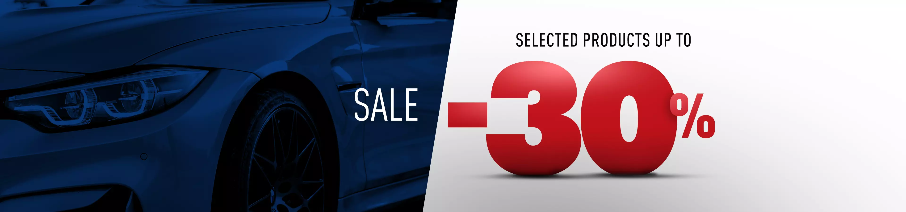 Automotive store Global Parts – sale banner: selected products up to -30%