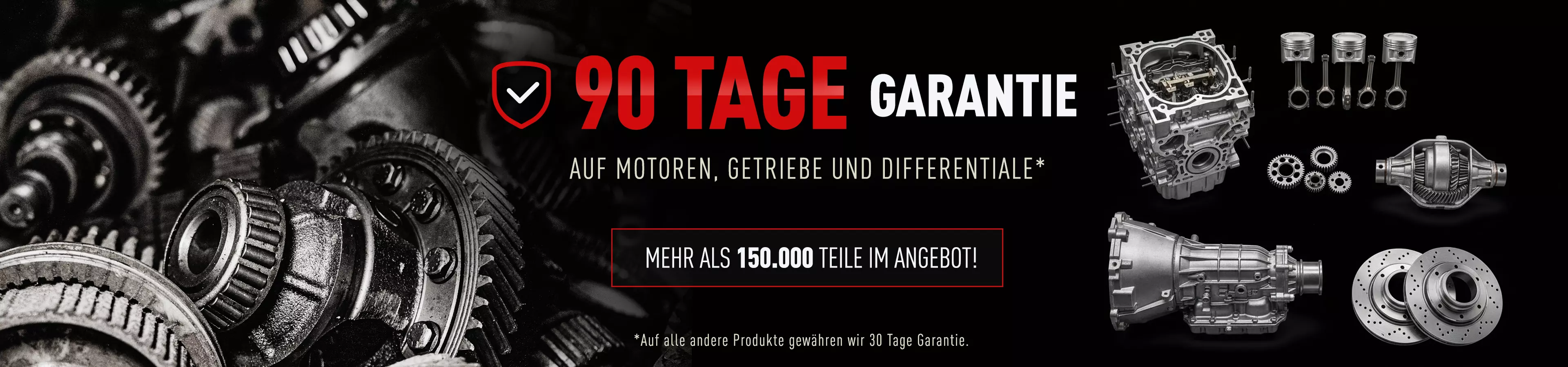 90-tägige Garantie auf Motoren, Getriebe und Differenziale – über 150.000 Autoteile bei Global Parts verfügbar