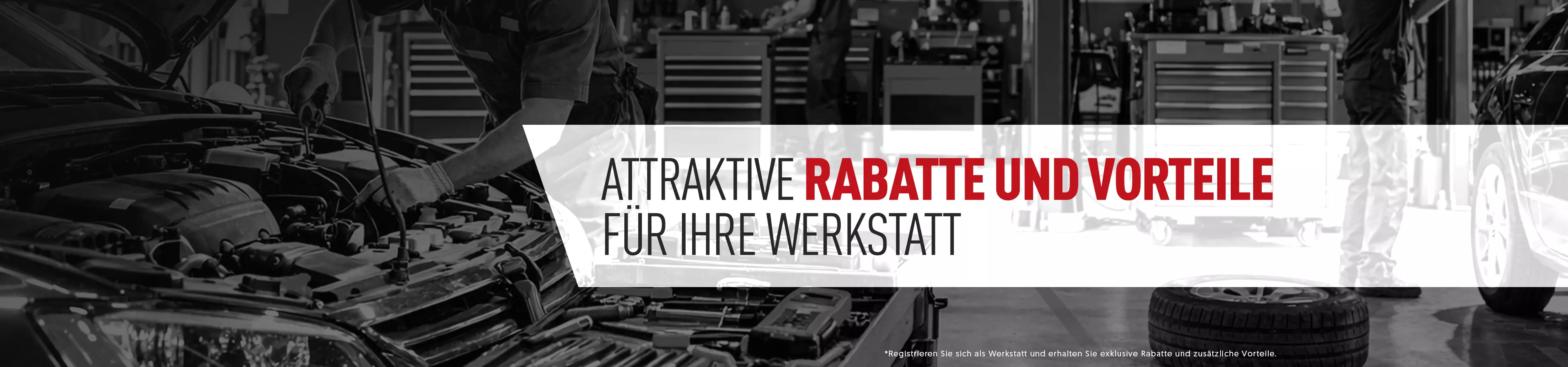 Global Parts – Banner: Attraktive Rabatte und Vorteile für Ihre Werkstatt. Als Werkstatt registrieren und exklusive Rabatte sowie zusätzliche Vorteile erhalten.
