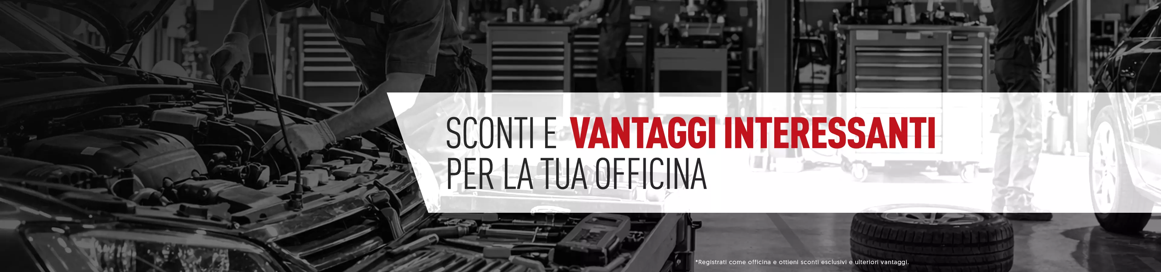 Global Parts – banner: sconti e vantaggi interessanti per la tua officina. Registrati come officina per ottenere sconti speciali e benefici aggiuntivi.
