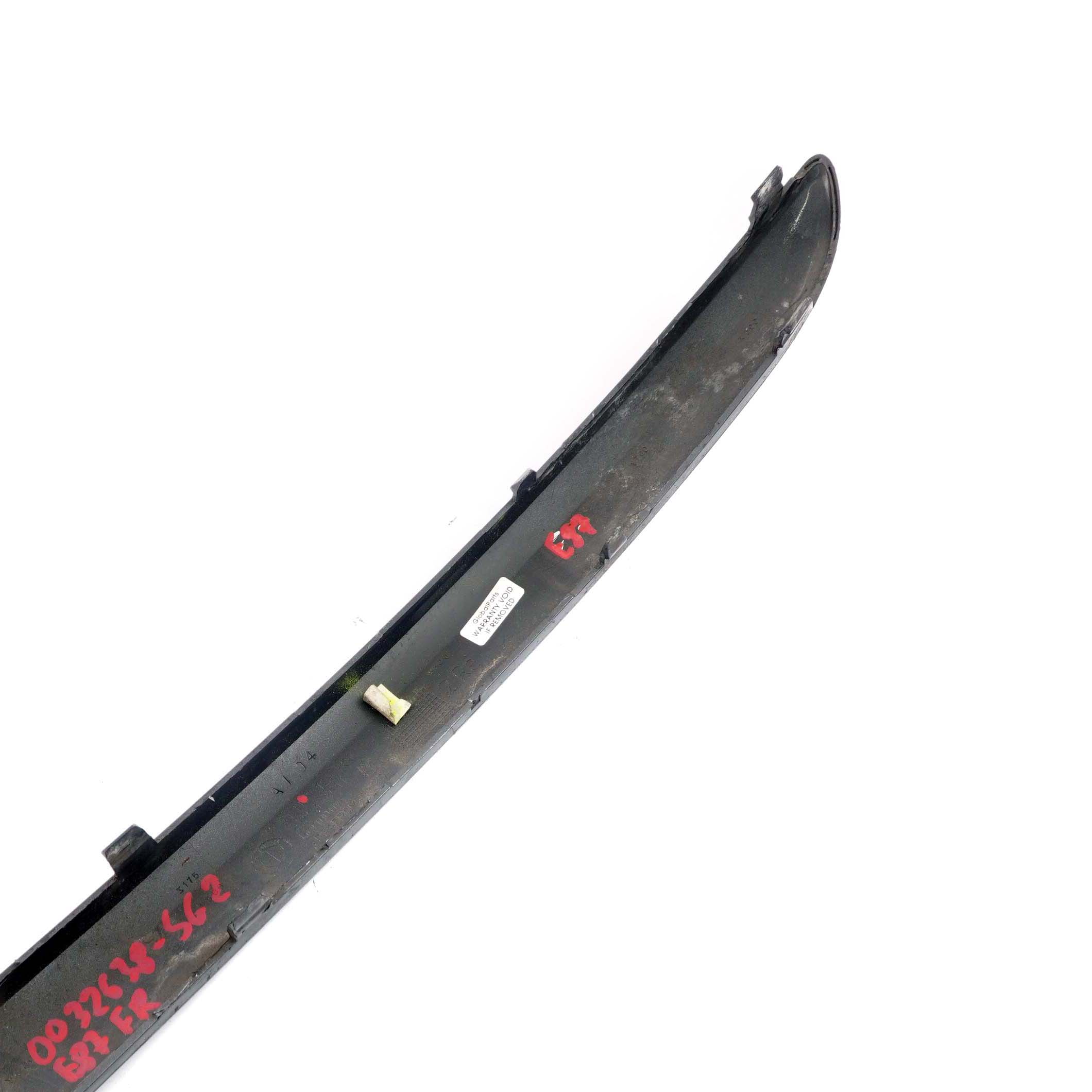 BMW 1 Series E87 2 Bumper Rubber Trim Strip Front Right O/S Sparkling Graphite