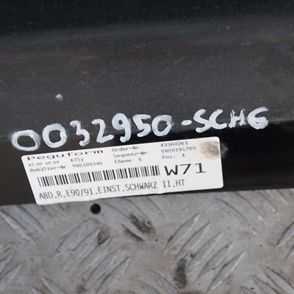 BMW 3 SERIES 6 E90 E91 Sill strip side skirt right O/S Schwarz Black 2 - 668