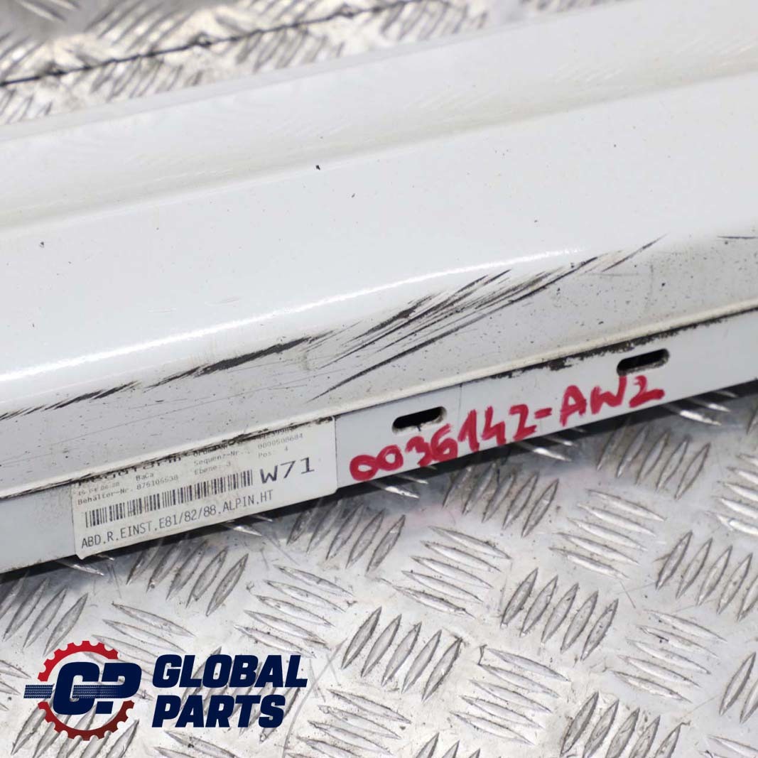 BMW 1 Series 2 E81 E82 E88 Sill Strip Side Skirt Right O/S Alpinweiss White