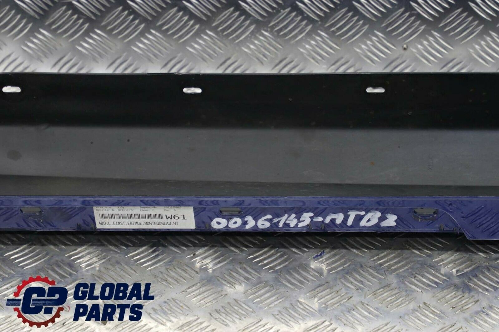 BMW 1 E87 LCI Sill Strip Side Skirt Left N/S Montegoblau Montego Blue - A51