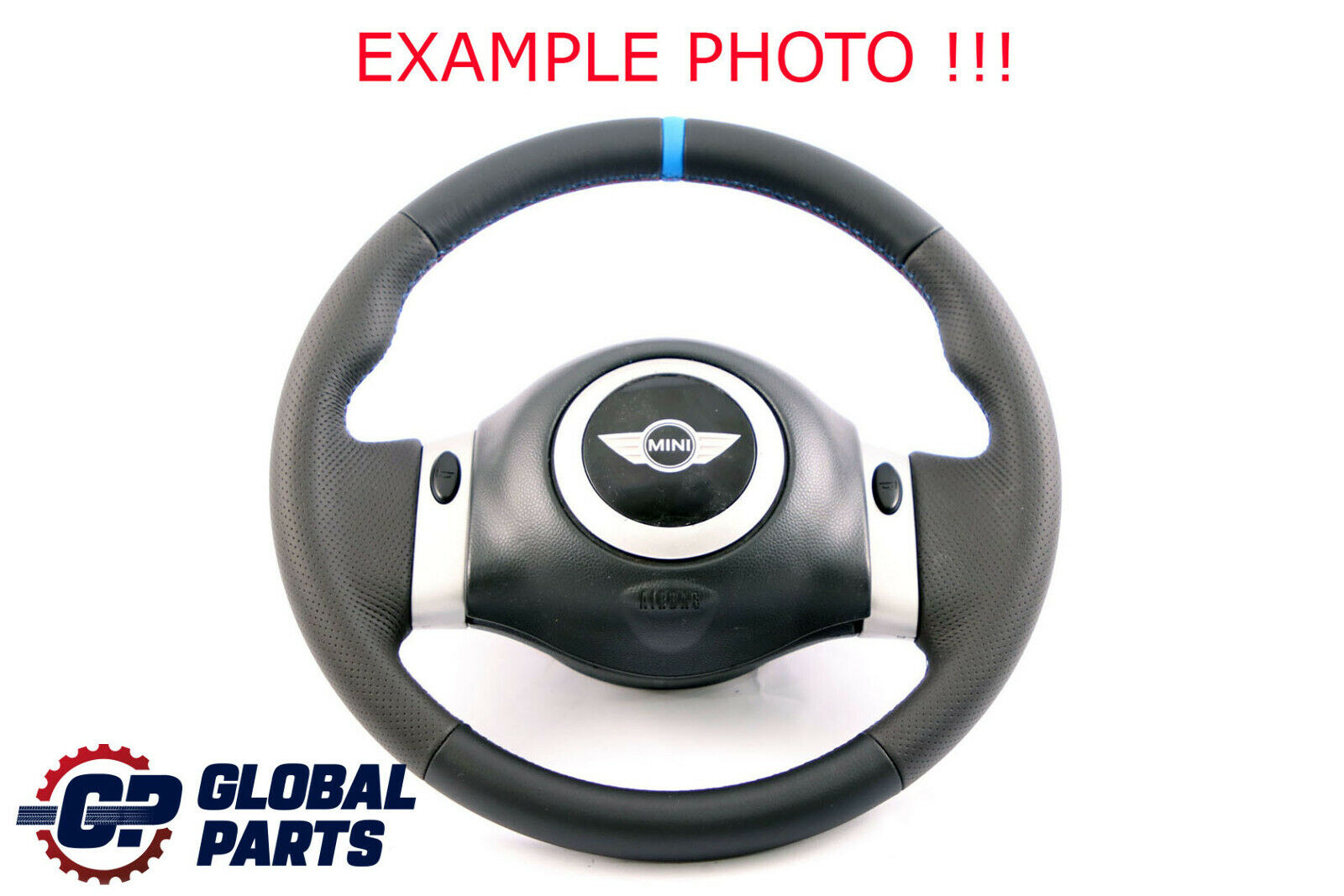 Mini Cooper R50 R52 R53 NEW Black Leather Steering Wheel 2 Spoke Trim