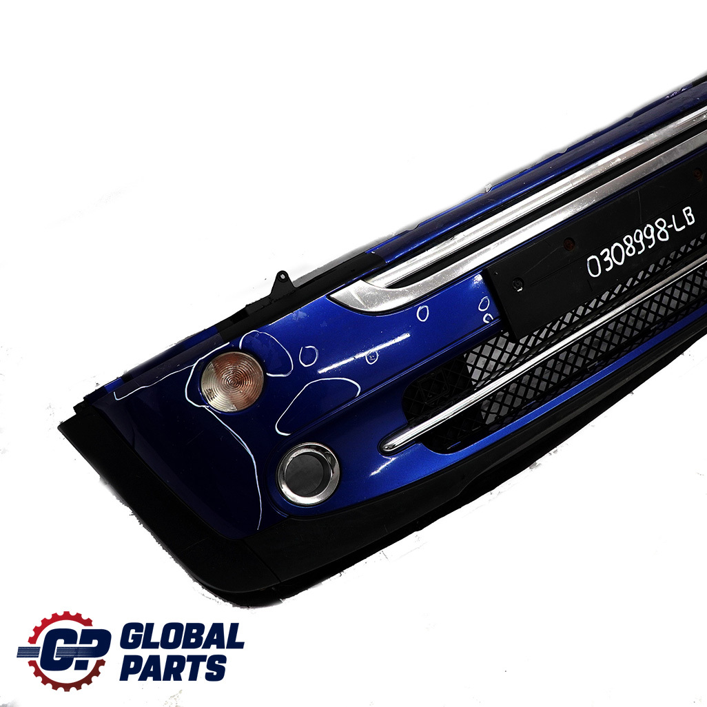 BMW Mini Cooper Cabrio R50 R52 Complete Front Bumper Panel Lightning Blue - A63