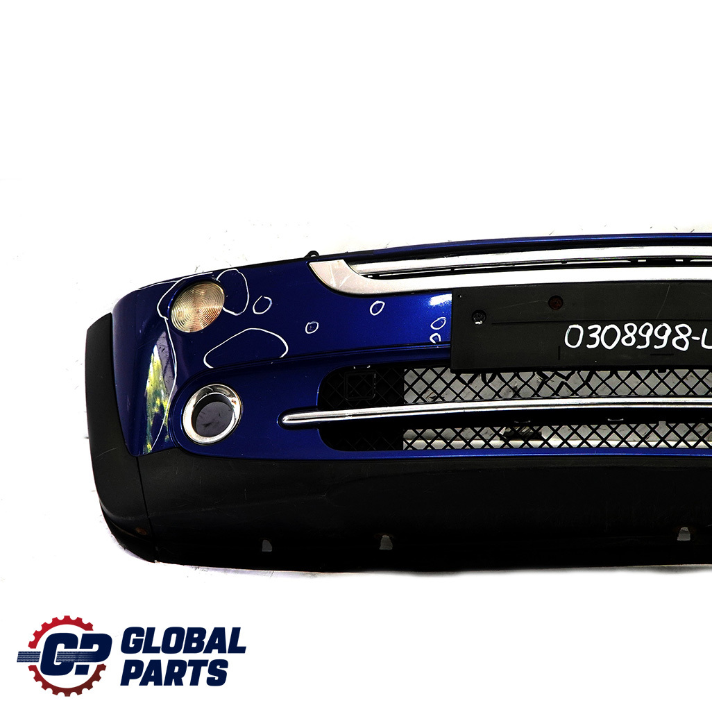 BMW Mini Cooper Cabrio R50 R52 Complete Front Bumper Panel Lightning Blue - A63