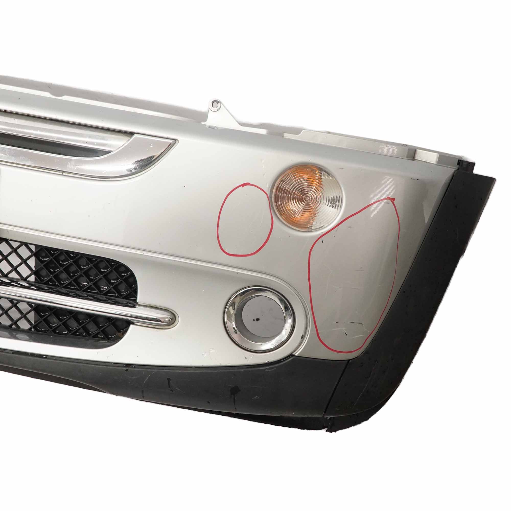 £Mini Cooper R50 R52 Complete Front Bumper Panel Pure Silver Metallic - 900