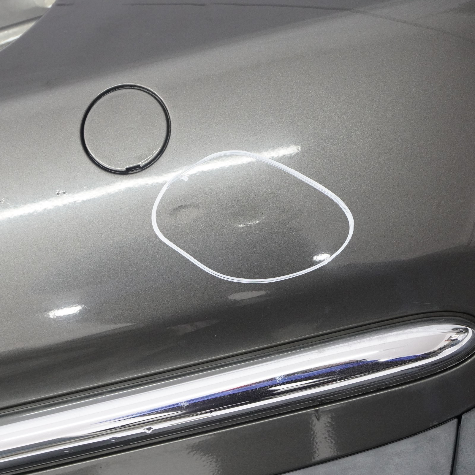 Rear Bumper Mini R50 Trim Panel Chrome Royal Grey Metallic - A48