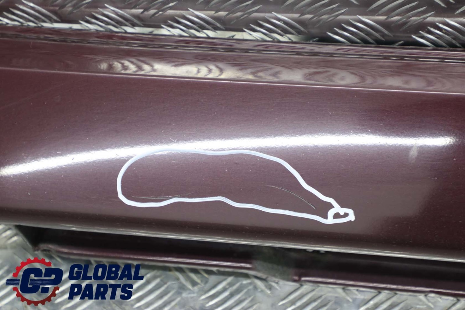 BMW 7 Series E65 Door Sill Cover Skirt Right O/S Barberarot Barbera Red - A39