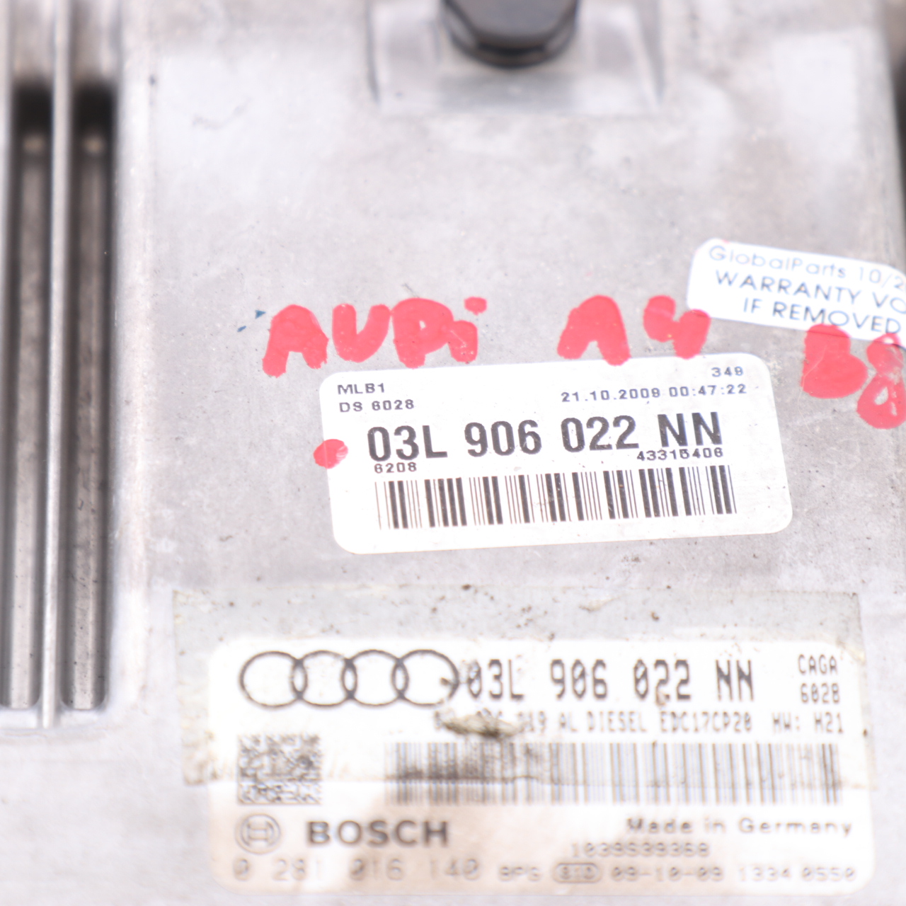 Audi A4 B8 2.0 TDI 143HP CAGA Dieselmotor Steuergerät ECU Modul 03L906022NN