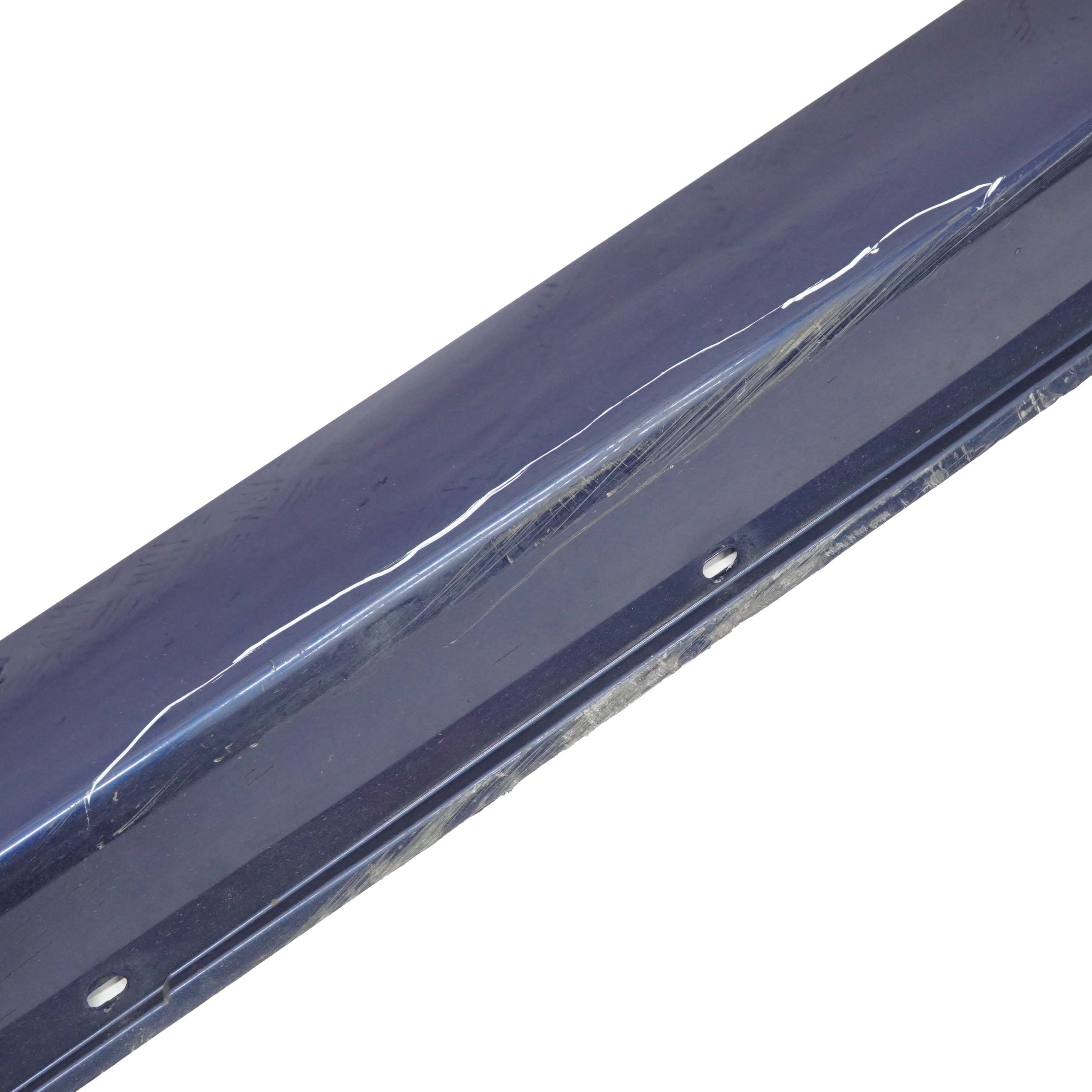 BMW 5 E60 E61 LCI Left N/S Door Sill Cover Side Skirt Tiefseeblau Blue - A76