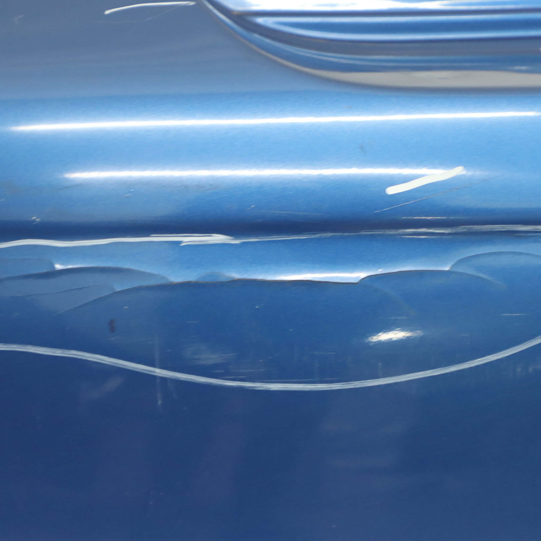 Mini R56 R57 Bumper Rear Trim Panel Covering Lightning Blue Metallic - A63